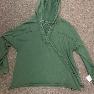 Aerie distressed pullover hoodie